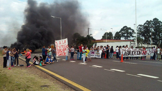 Así fue la protesta (foto de Eduardo Díaz).