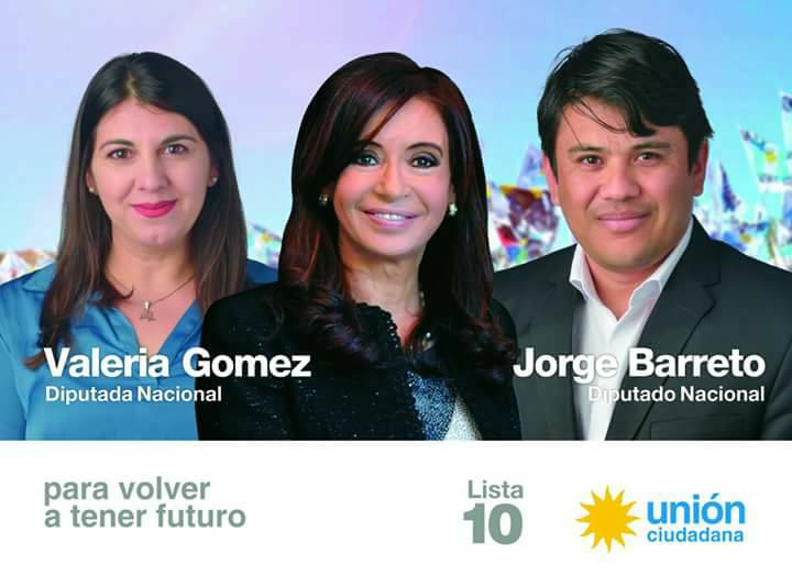 Barreto va por la reelección mostrándose con CKF cerca.