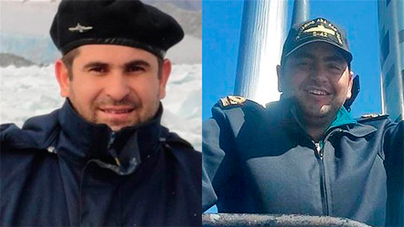 Suboficial Primero Hernán Ramón Rodríguez-Teniente de navío Fernando Ariel Mendoza.