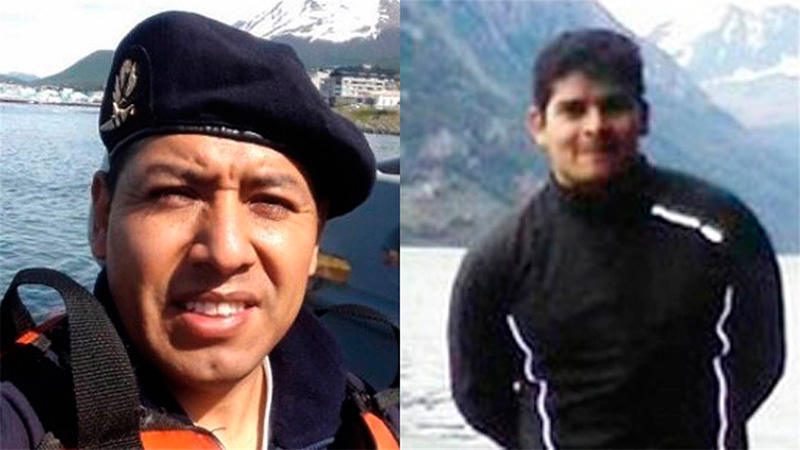 Cabo principal Mario Armando Toconas-Cabo principal Luis Esteban García.