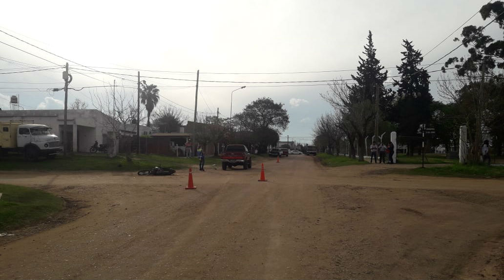 La colisión sucedió este domingo por la tarde, en esquina de Brasil y Corrientes de Chajarí.