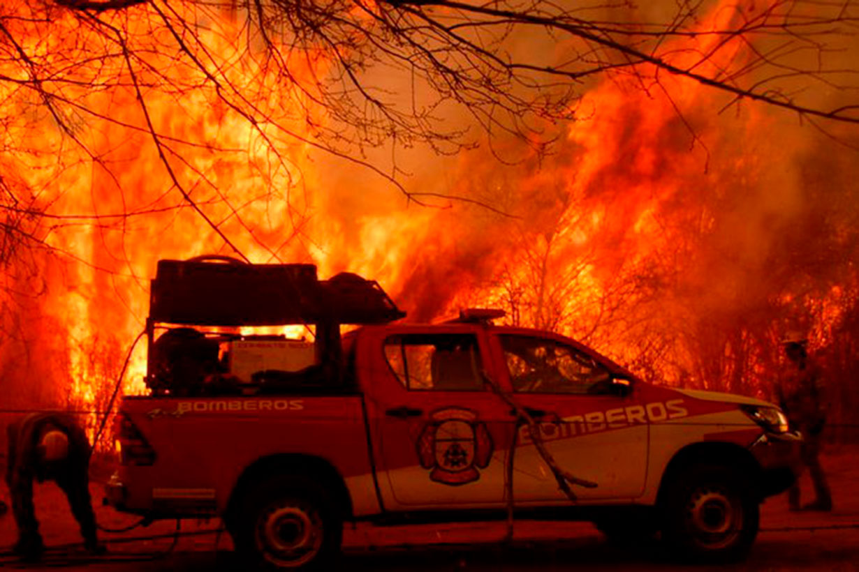 Incendios en las sierras de Córdoba de este agosto. Fuente: Infobae.