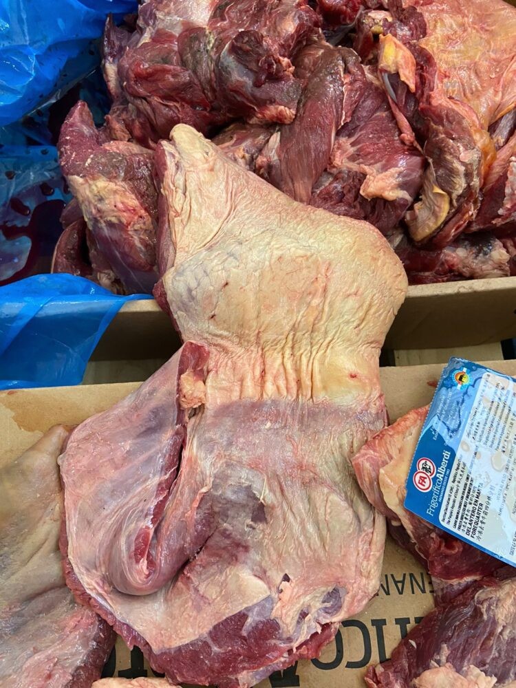 Ese es uno de los cortes decomisado por Aduana al frigorífico Alberdi.