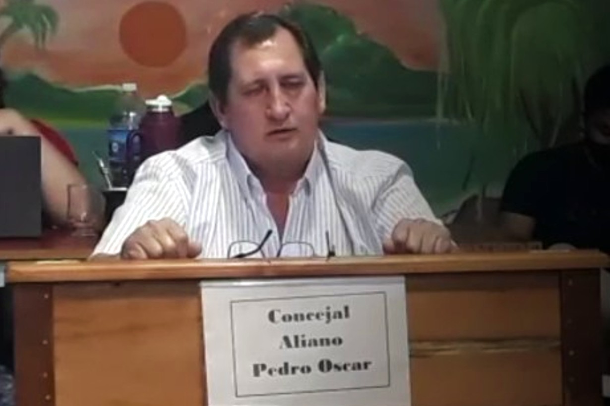 El denunciado: Pedro Oscar Aliano, antes intendente, ahora concejal.