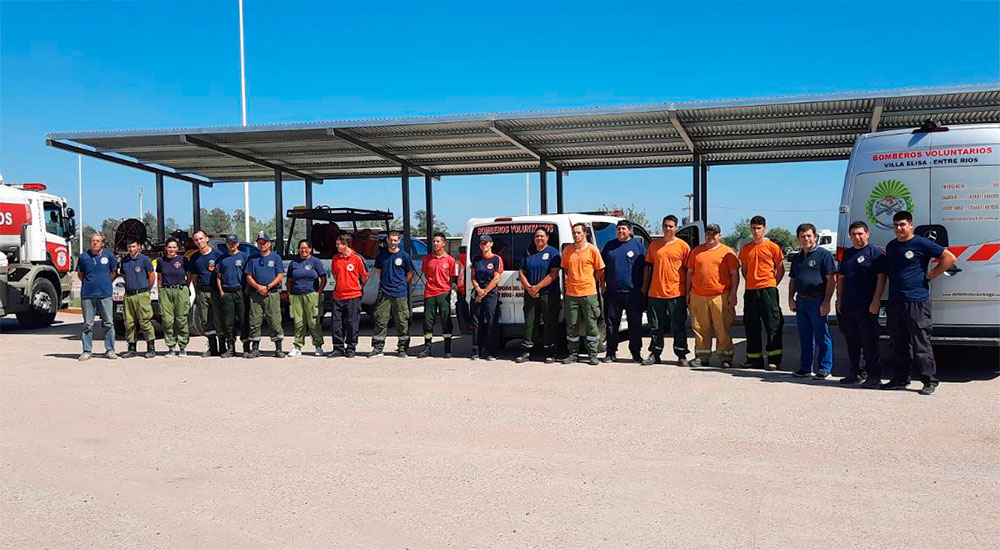 Los bomberos que salieron de Villaguay