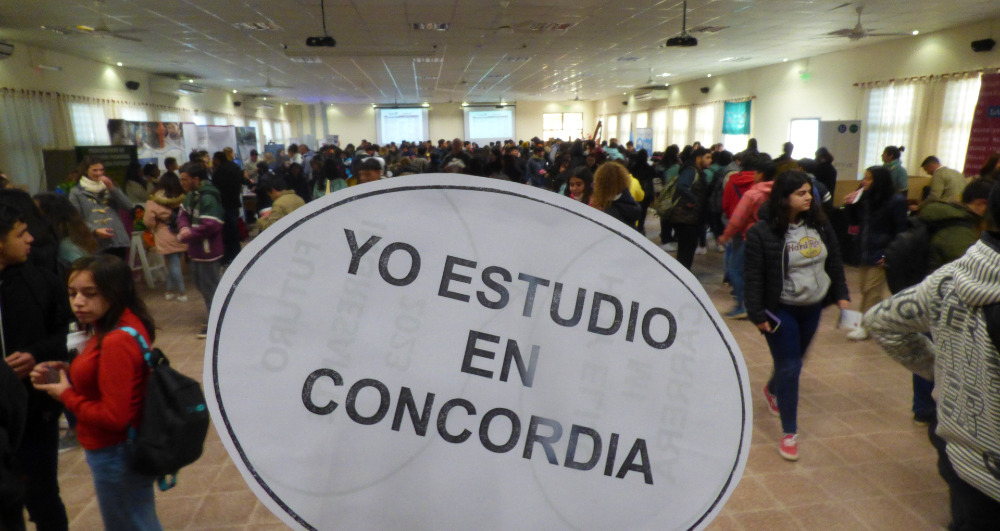 La frase elegida para difundir la Feria de las Carreras de Concordia.