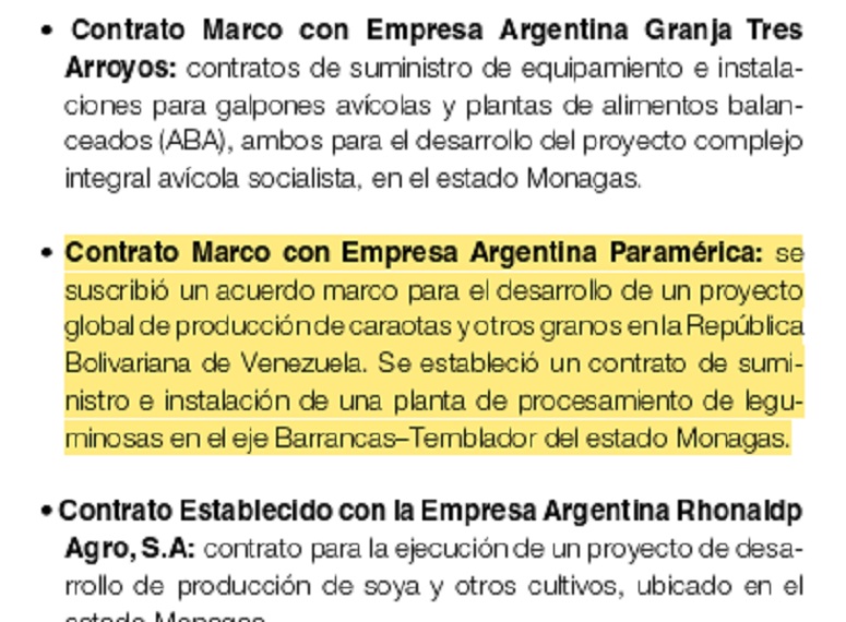 Informe de gestión anual de PDVSA 2009 donde se manifiesta la relación entre empresas argentinas y la petrolera venezolana.