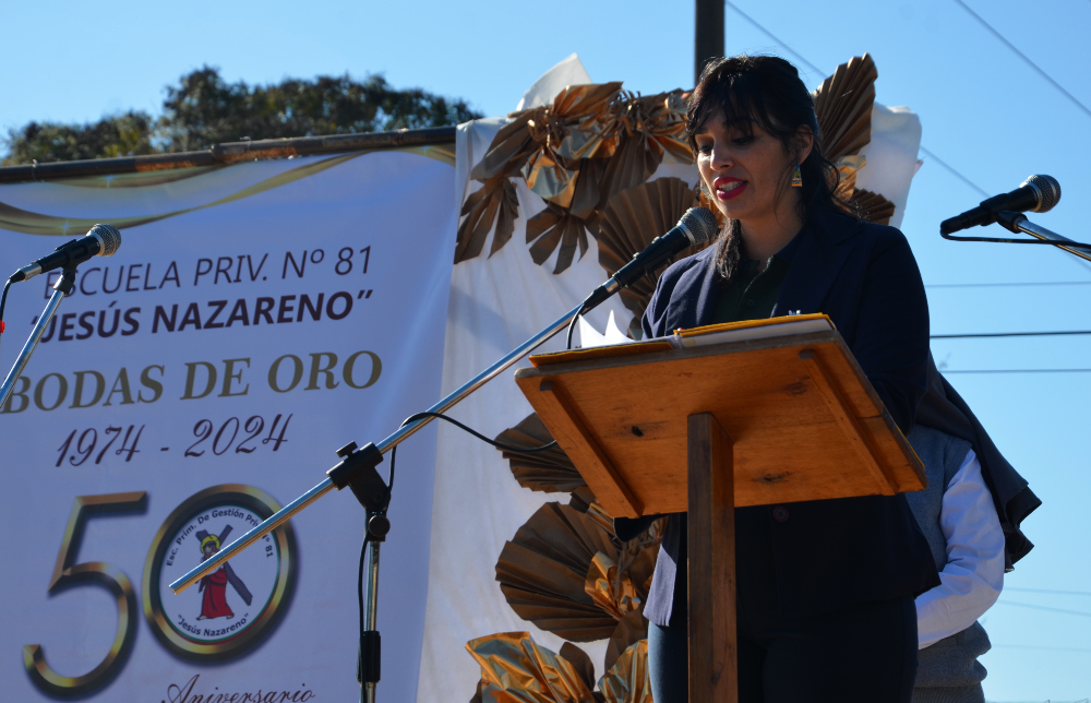 Lucrecia Fernández, actual directora de la escuela primaria.