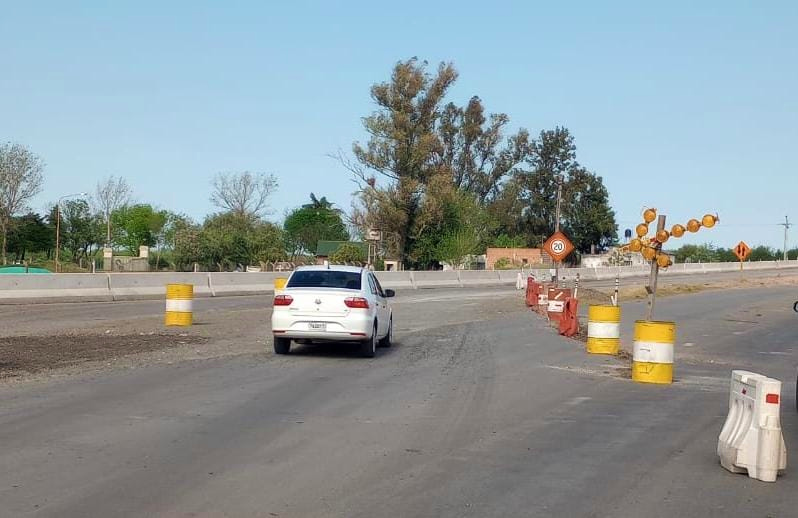 Otra imagen muestra cómo está indicado el desvío en acceso a Viale (foto: Vialidad Nacional).