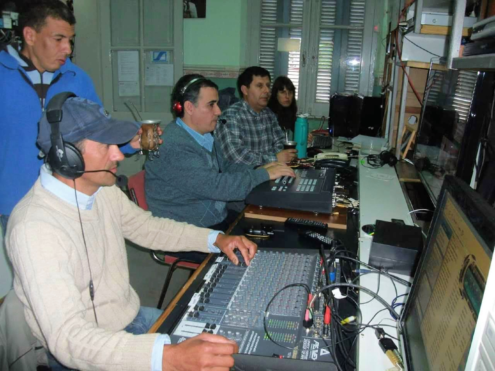 La sala de control en tiempos que estaba en la casa de calle Espino.