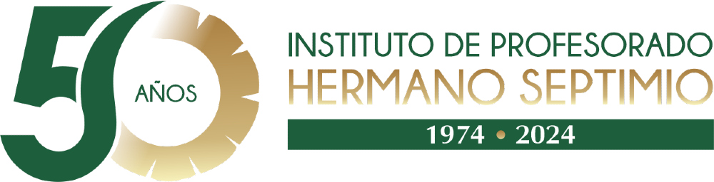 Este es el isologotipo conmemorativo de las bodas de oro del Profesorado Hermano Septimio.