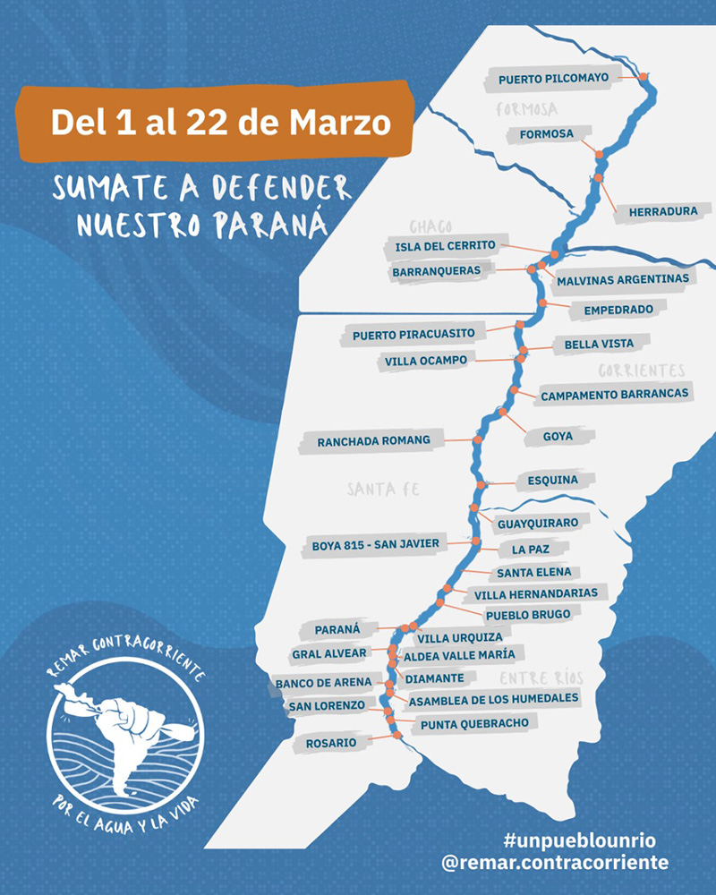 El recorrido que harán durante 22 días.