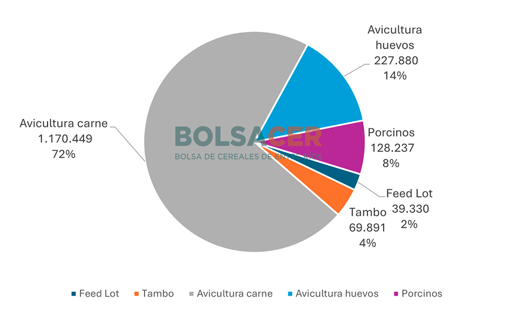 Consumo de soja en Entre Ríos: 1,63 Mt (2024).