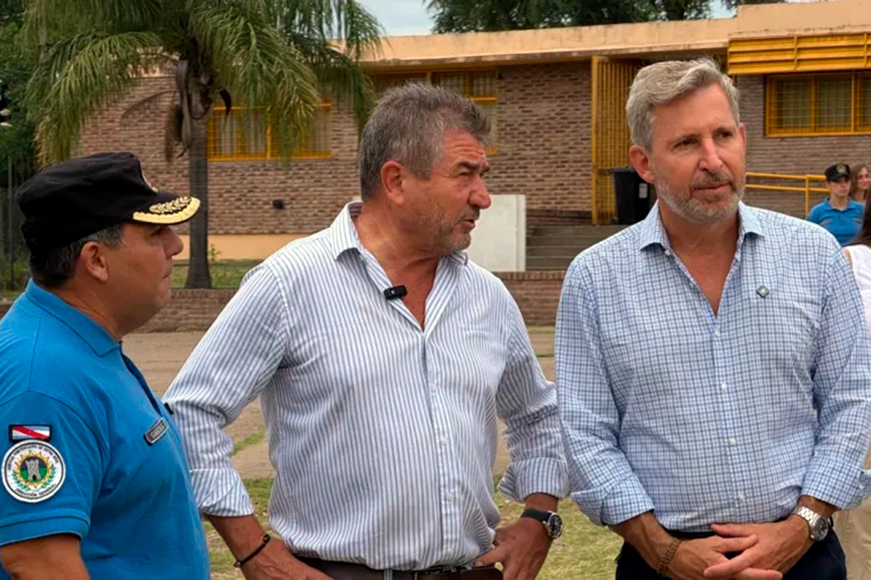 El gobernador Frigerio supervisó los trabajos junto al ministro Roncaglia.