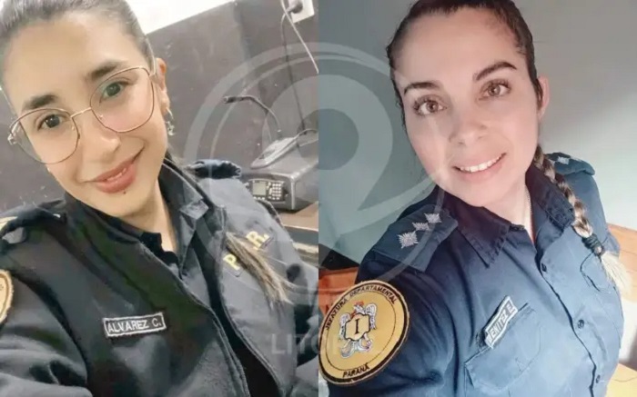 Cabo Primero Carolina Álvarez y Oficial Principal Evangelina Benítez.