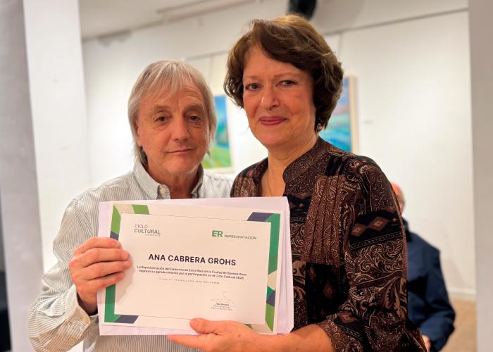 José Moulián con la paranaense Ana María del Carmen Cabrera Grohs.