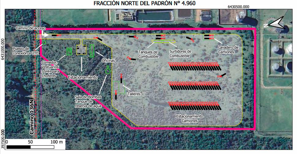 El detalle para el proyecto de ubicación al norte.