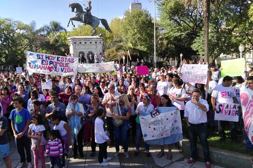 Una multitud cubrió la plaza 25 de Mayo en contra