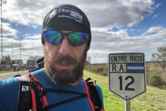 Pasó por Entre Ríos el atleta que correrá de Ushuaia hasta Alaska