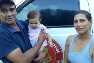 En Villa del Rosario, un bombero no dudó y le salvó la vida a una beba que había tragado un juguete