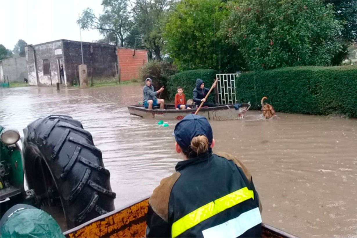 Ya son 170 los evacuados en Rosario del Tala.