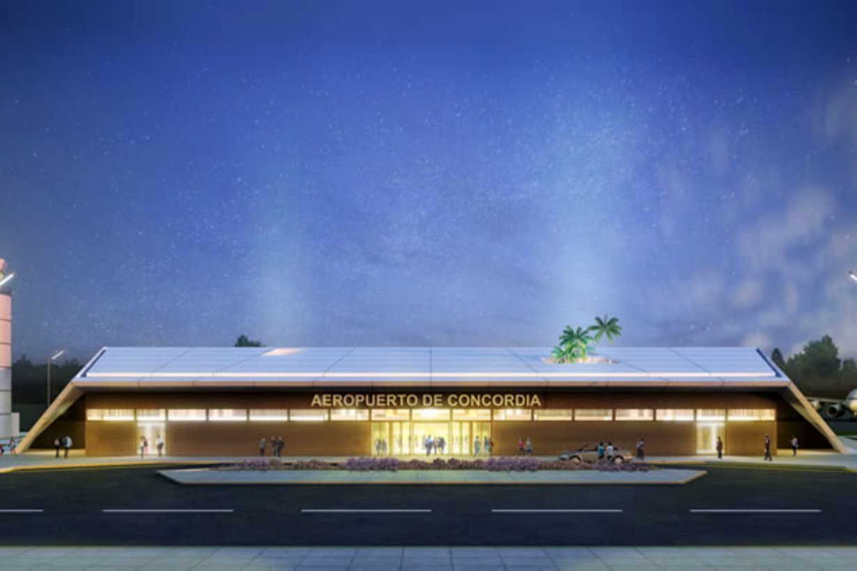 El proyecto del nuevo aeropuerto de Concordia.