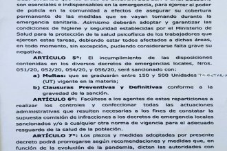 Municipio puso precio a los incumplimientos y nuevas restricciones al comercio durante la cuarentena