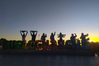 La costanera de Gualeguaychú amaneció con una intervención por el aborto legal