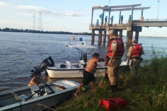 Cuatro personas fueron rescatadas en el río Paraná