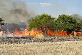 Varios focos de incendio consumieron 400 hectáreas en un departamento de la provincia