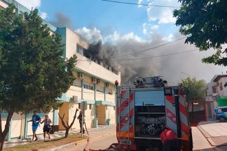 Se incendió un sector de una clínica y tuvieron que evacuar a los pacientes