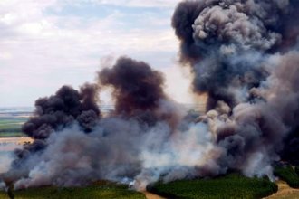 Incendio se extiende 28 kilómetros: partículas encendidas se desplazan por el aire y al caer originan nuevos focos