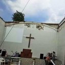 Por el fuerte temporal, se voló el techo de una iglesia en Gualeguaychú