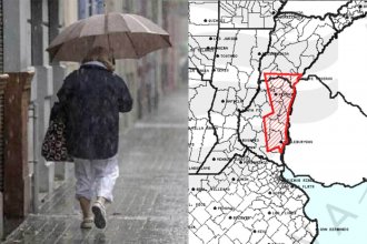 Alertan por “tormentas fuertes con lluvias intensas” en gran parte de la provincia