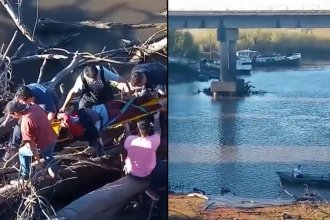 Rescataron a una adolescente que cayó de un puente y quedó atrapada entre hierros y troncos