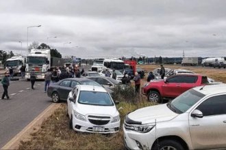 Con cortes en la autovía, transportistas intensifican la protesta en Entre Ríos