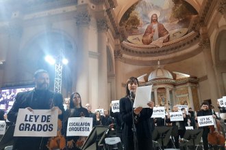 La protesta que se coló en la reciente presentación de la Orquesta Sinfónica de Entre Ríos