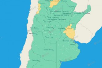 Gran parte de Entre Ríos ahora en alerta amarilla: prevén tormentas con posible caída de granizo