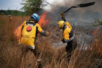 Vientos de 50 kilómetros por hora complicaron los incendios en islas del Delta entrerriano