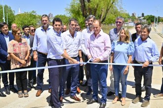 “Planificación y desarrollo”: De Pedro, Bordet y Cresto inauguraron nuevo tramo de obras en el arroyo Manzores