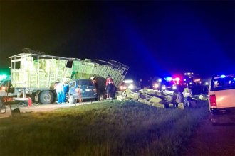 Falleció una mujer en Ruta 14. El auto en el que viajaba impactó contra un camión que se cruzó de carril