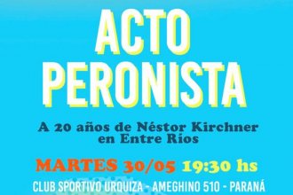 A 20 años de la visita de Néstor Kirchner a Entre Ríos, Urribarri convocó a un acto en su homenaje