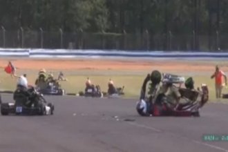 Un joven piloto de karting protagonizó un violento vuelco y fue trasladado al Masvernat