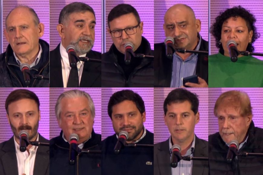 Los 10 precandidatos que participaron del debate.