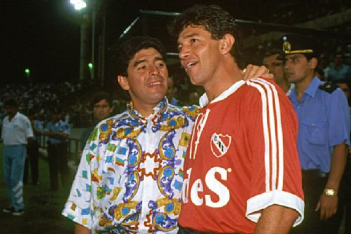 1996: Maradona en Racing y Burru en el Rojo.
