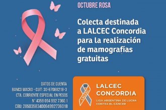 Lucha contra el cáncer de mama: UNER Concordia se suma a la colecta para la detección temprana