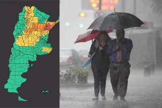 Alerta amarilla por tormentas para la mitad de la provincia