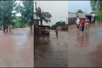 La mitad del barrio, bajo agua: las intensas lluvias inundaron las calles del Fátima 1°
