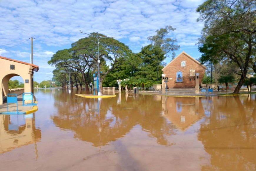 Costanera, inundada, este 9 de mayo de 2024.