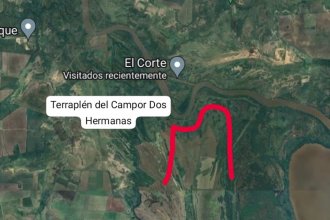 Denuncian la construcción de un terraplén de 10 kilómetros y desde Amarras hablan de persecución